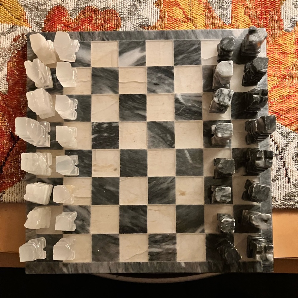 Aztecan Marble & Granite Chess Set
